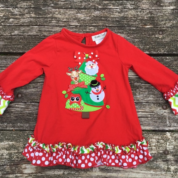 Rare Too Girls Christmas Shirt Size 3T - Picture 1 of 4